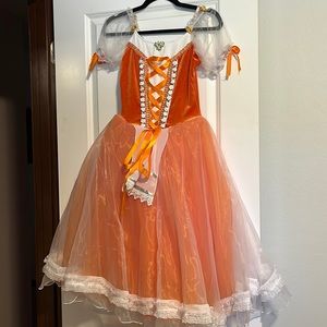 Orange ballet costume w/ romantic tutu